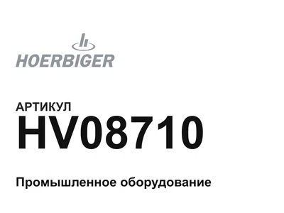 HV08710 HOERBIGER