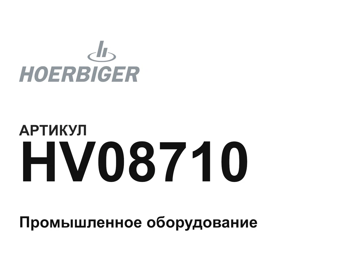 HV08710 HOERBIGER
