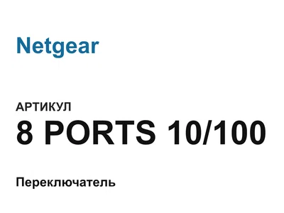 8PORTS10100 Netgear