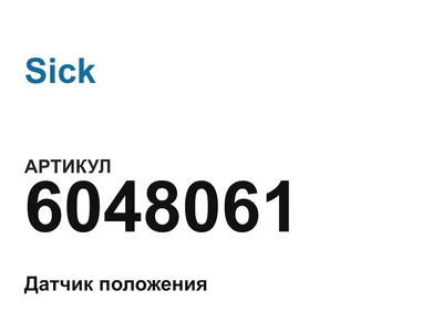 6048061 Sick