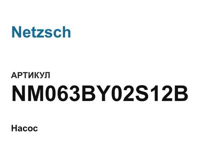 NM063BY02S12B Netzsch