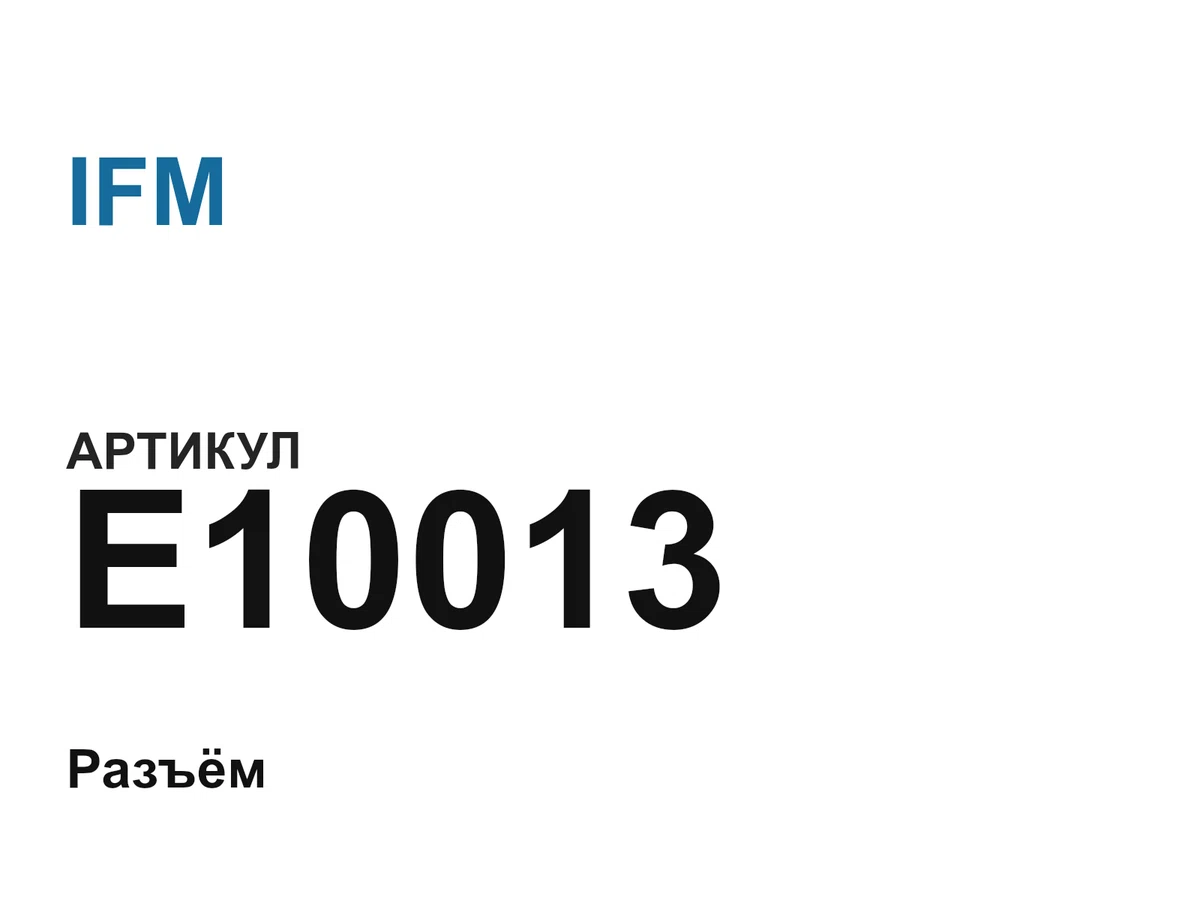 E10013 IFM