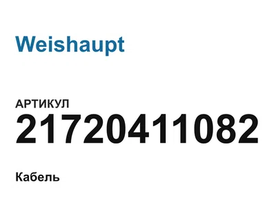 21720411082 Weishaupt