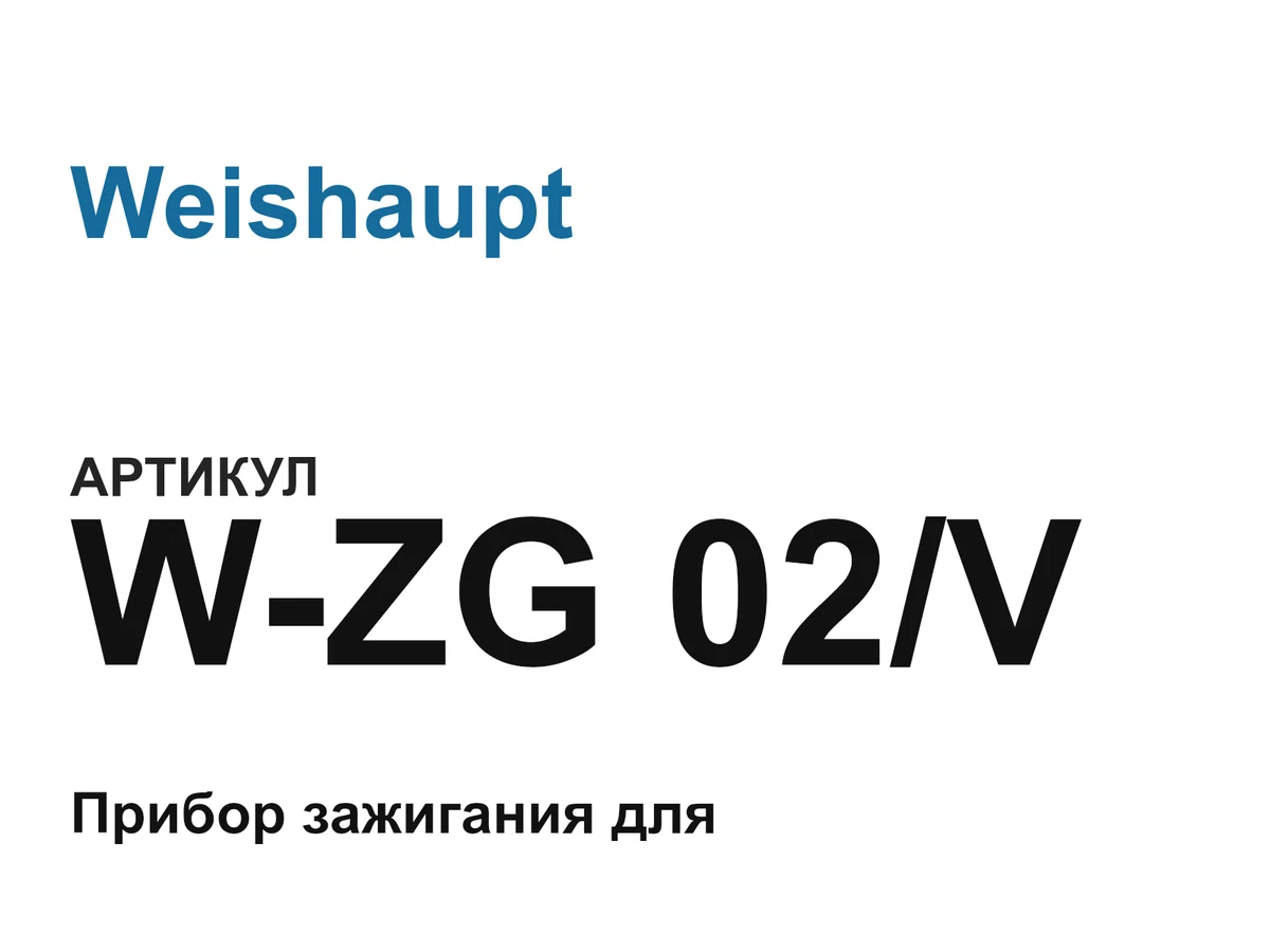 WZG02V Weishaupt