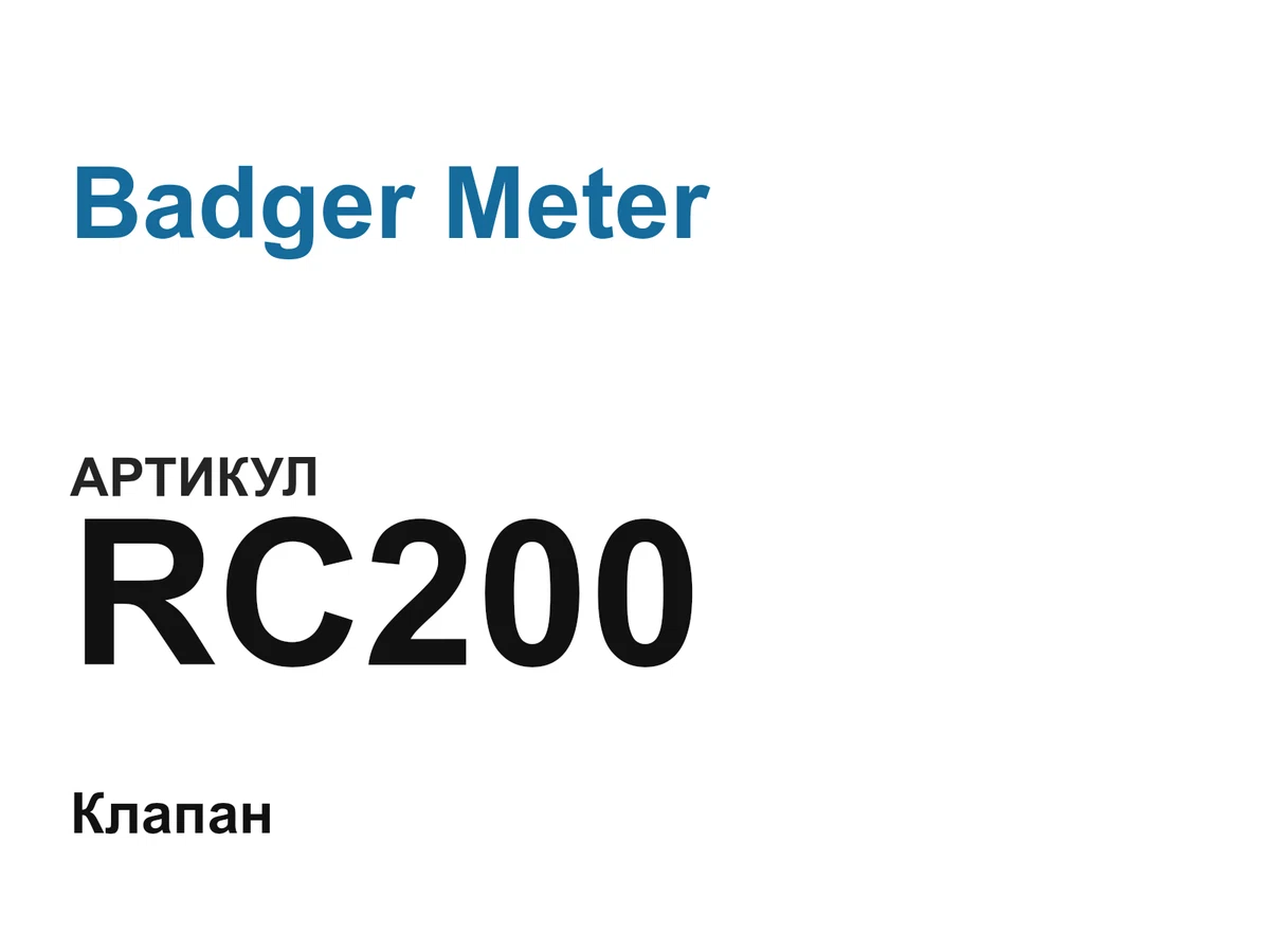 RC200 Badger Meter