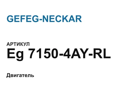 Eg71504AYRL GEFEG-NECKAR