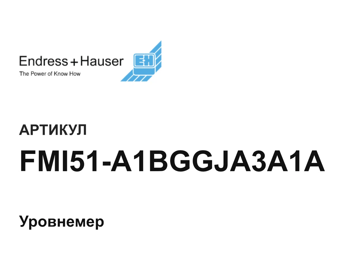 FMI51A1BGGJA3A1A Endress+Hauser
