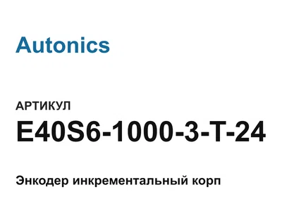 E40S610003T24 Autonics