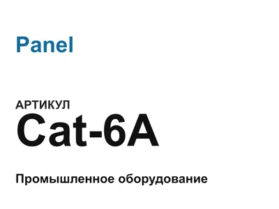 Cat6A Panel