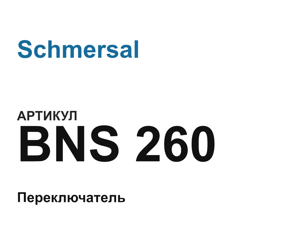 BNS260 Schmersal