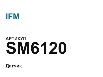 SM6120 IFM