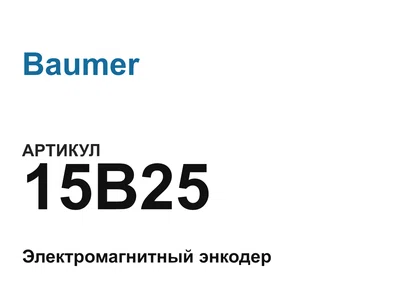 15B25 Baumer