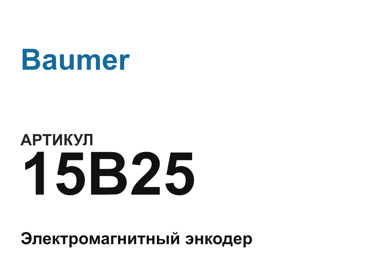 15B25 Baumer