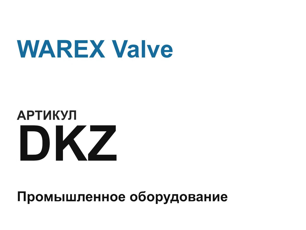 DKZ WAREX Valve