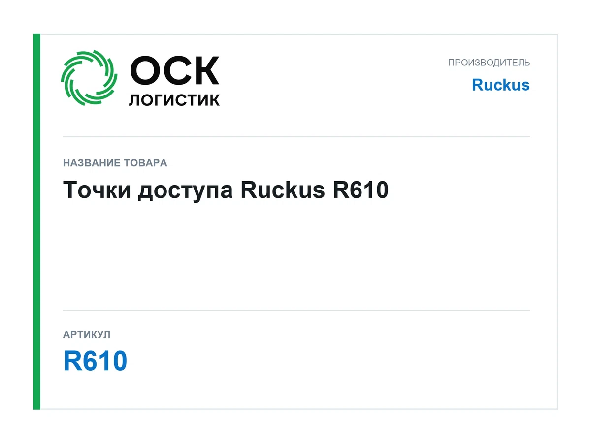R610 Ruckus Точки доступа