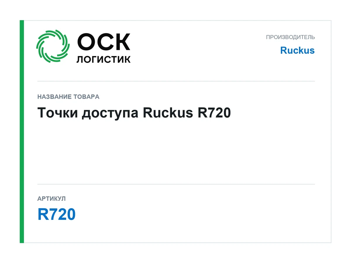 R720 Ruckus Точки доступа
