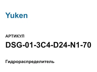 DSG013C4D24N170 Yuken