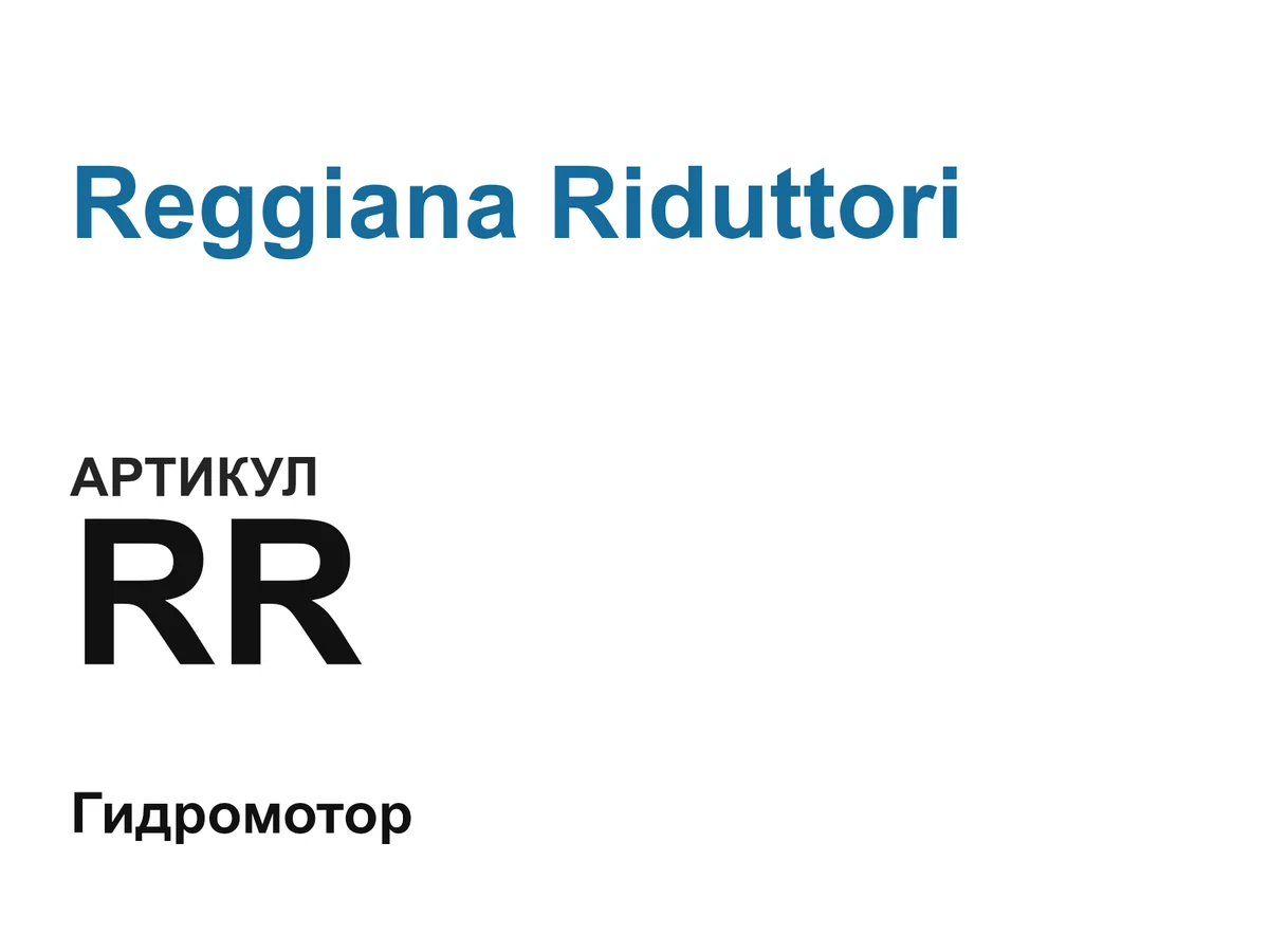 RR Reggiana Riduttori