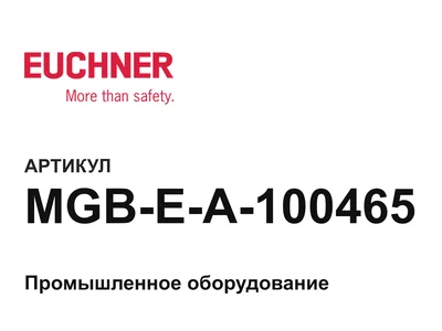 MGBEA100465 Euchner