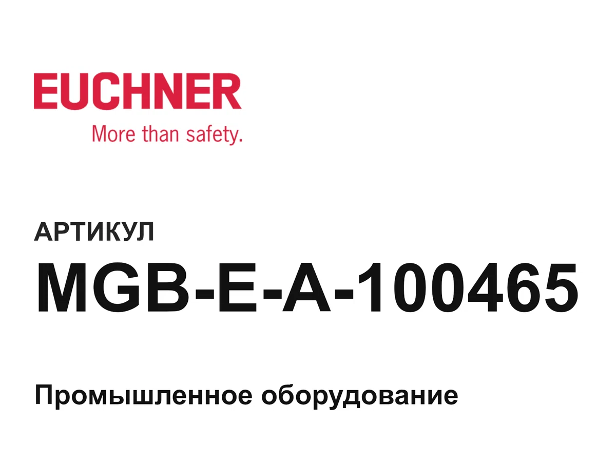 MGBEA100465 Euchner