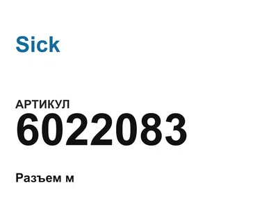 6022083 Sick